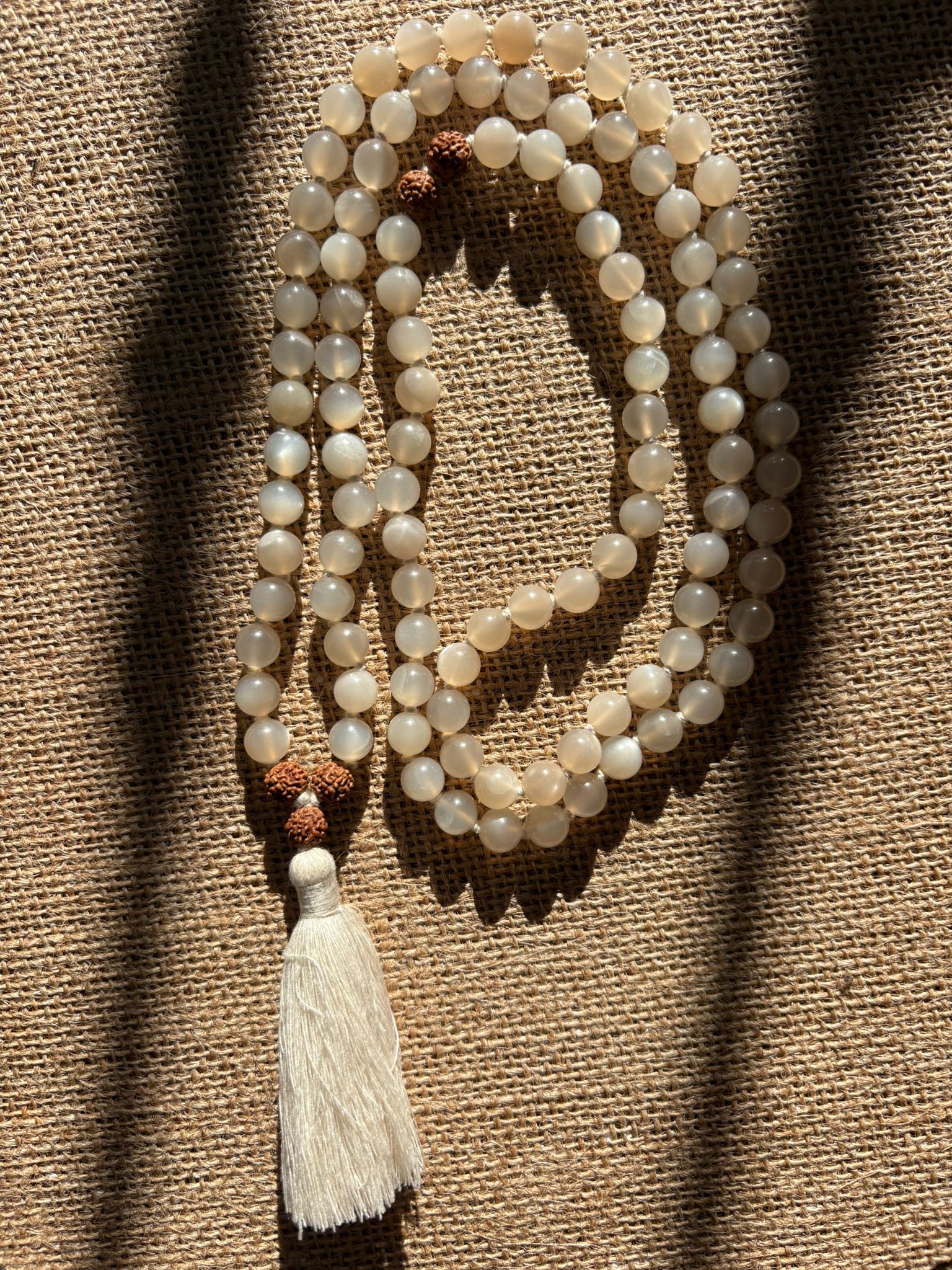 mala moonstone – pierre de lune 8 mm