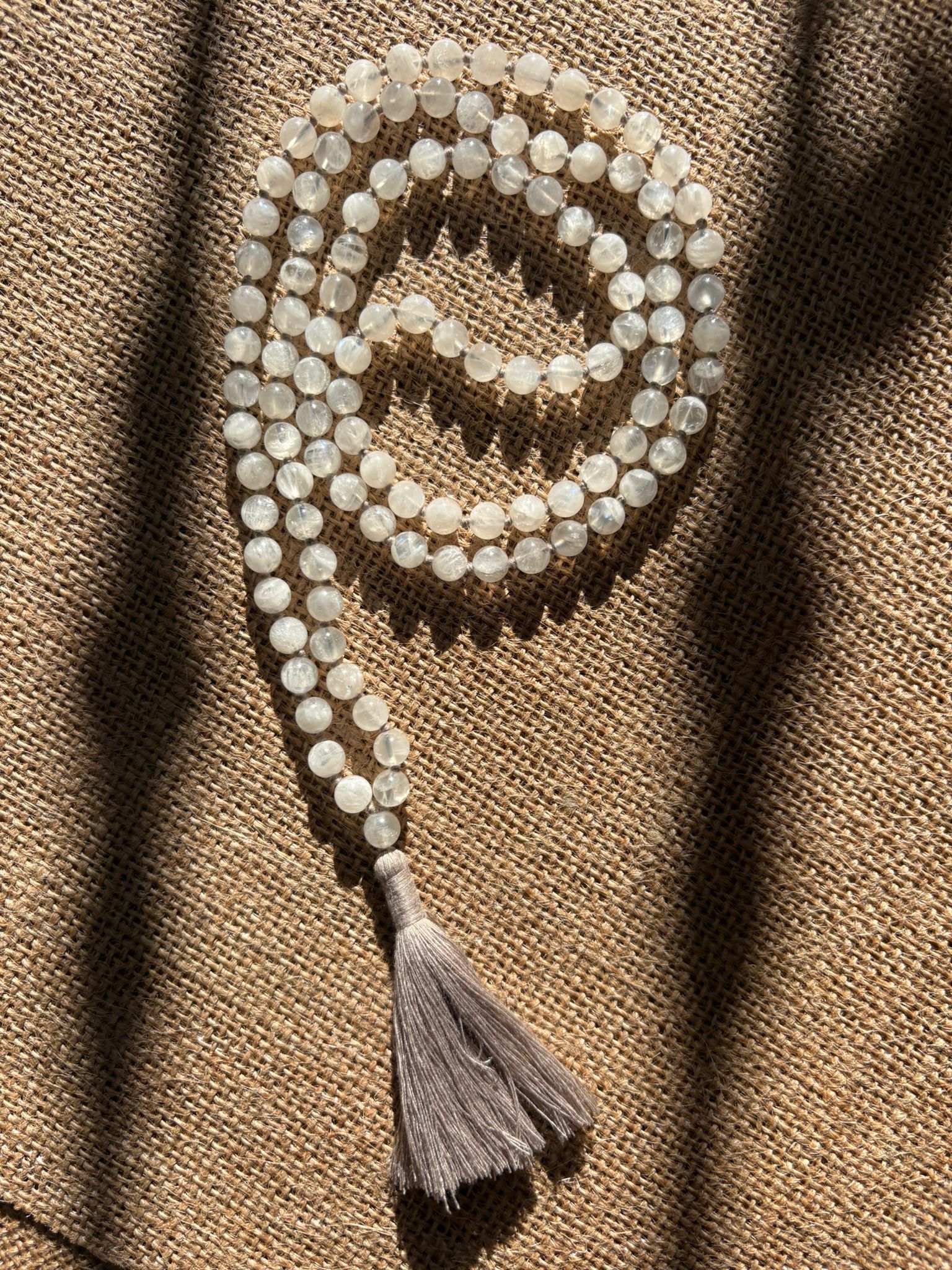 mala moonstone – pierre de lune 6 mm