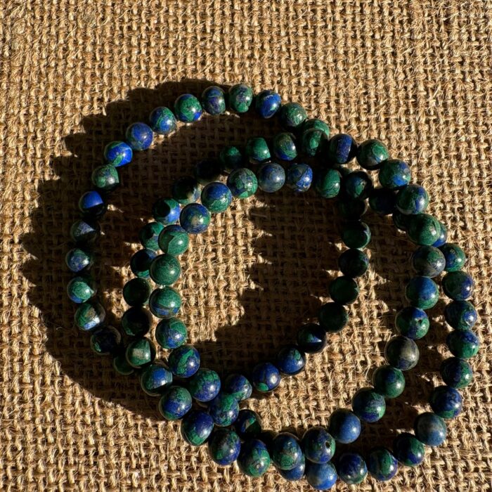 bracelets azurite malachite 8mm