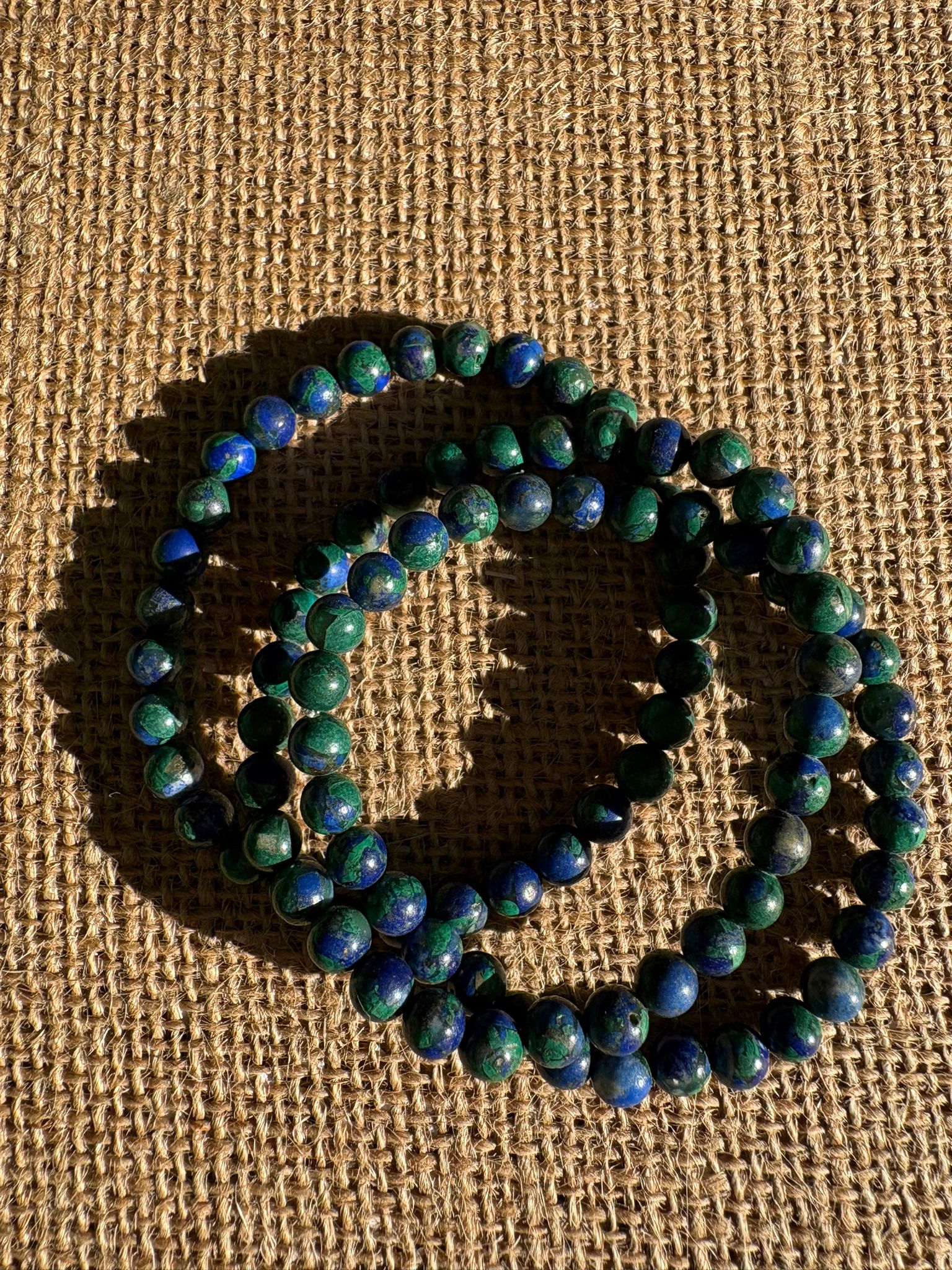 bracelets azurite malachite 8mm