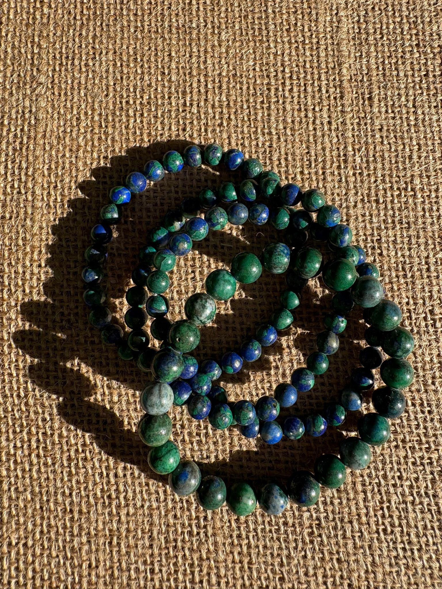 bracelets azurite malachite 8mm