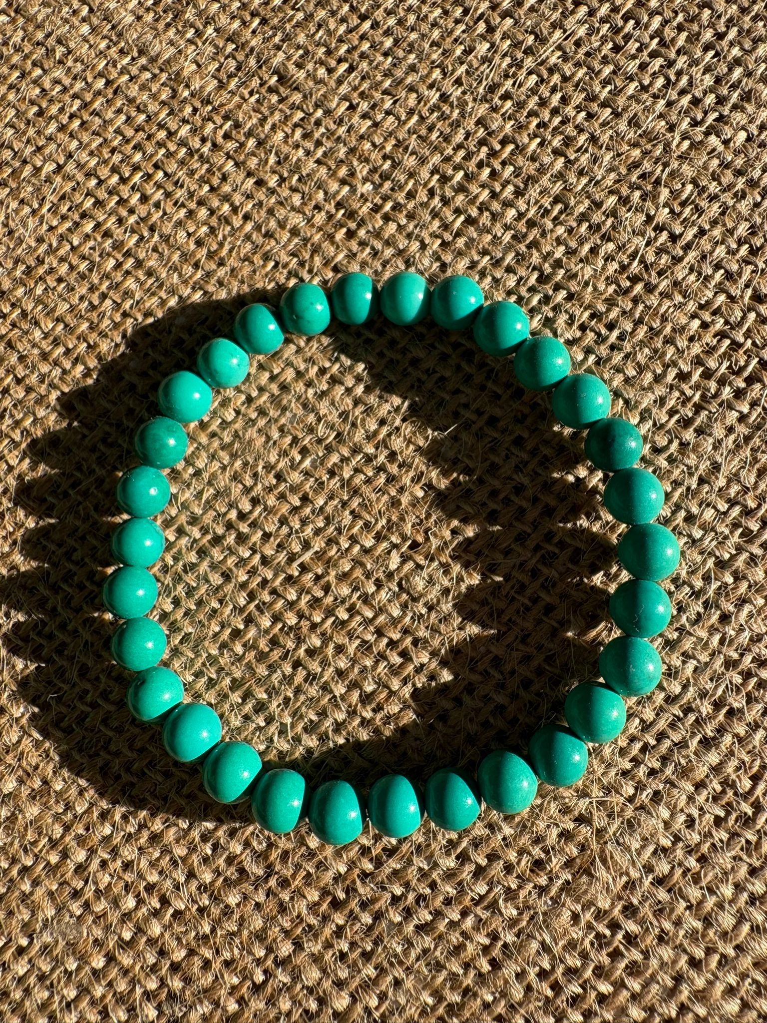 bracelets turquoise (howlite bleue)