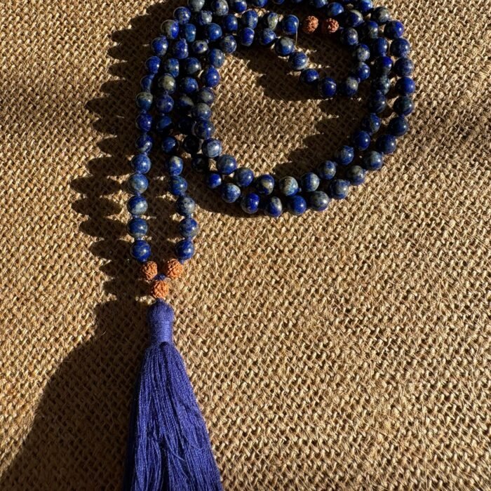 mala céleste lapis lazuli