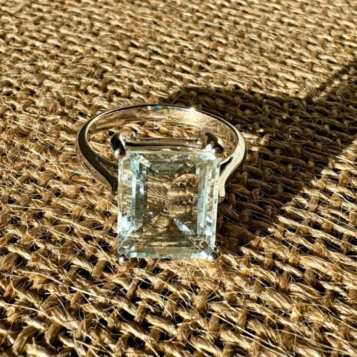 bague argent aigue marine