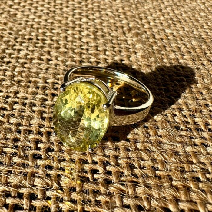bague argent lemon citrine