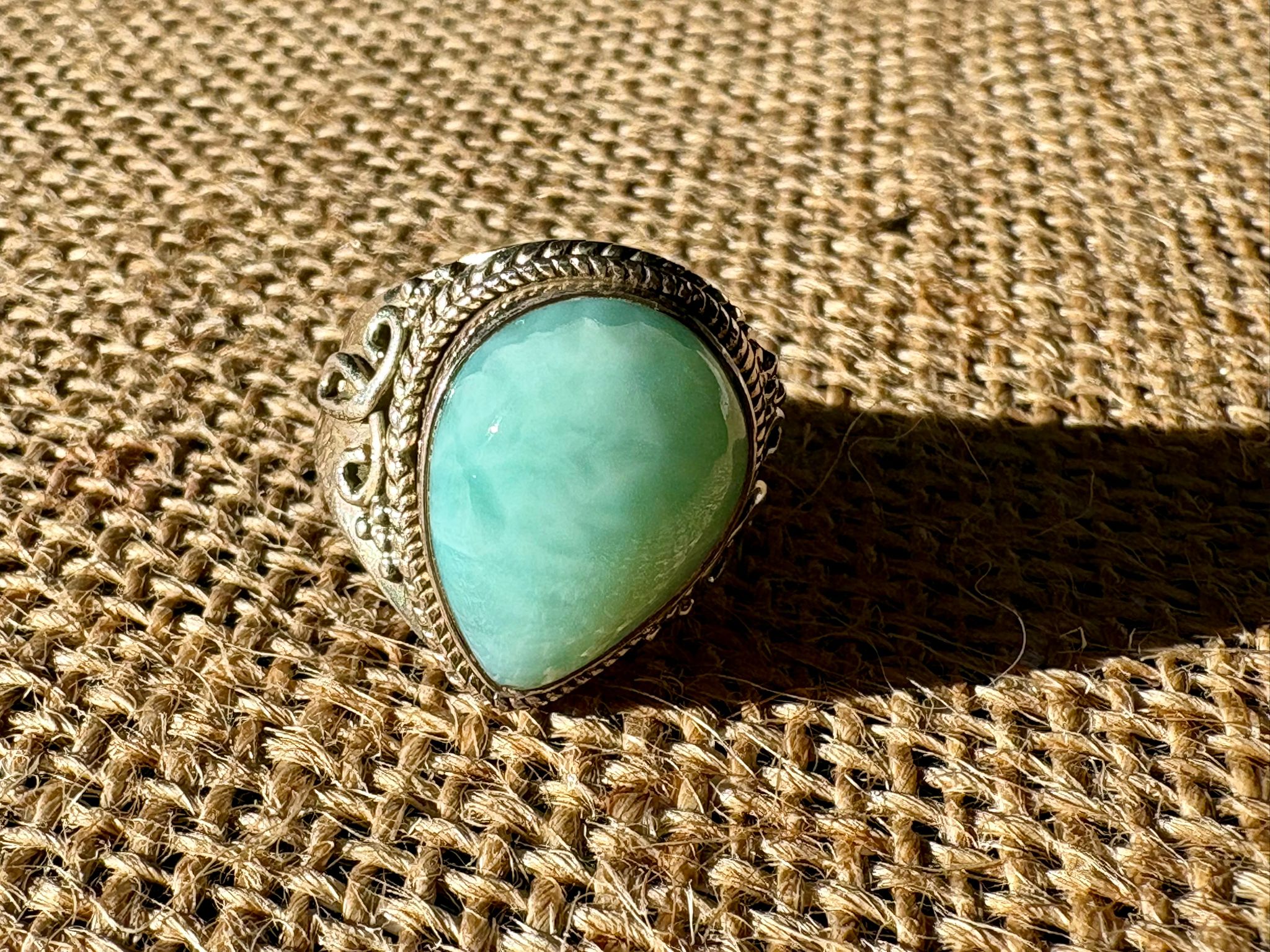 bague argent larimar