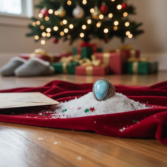 bague argent larimar