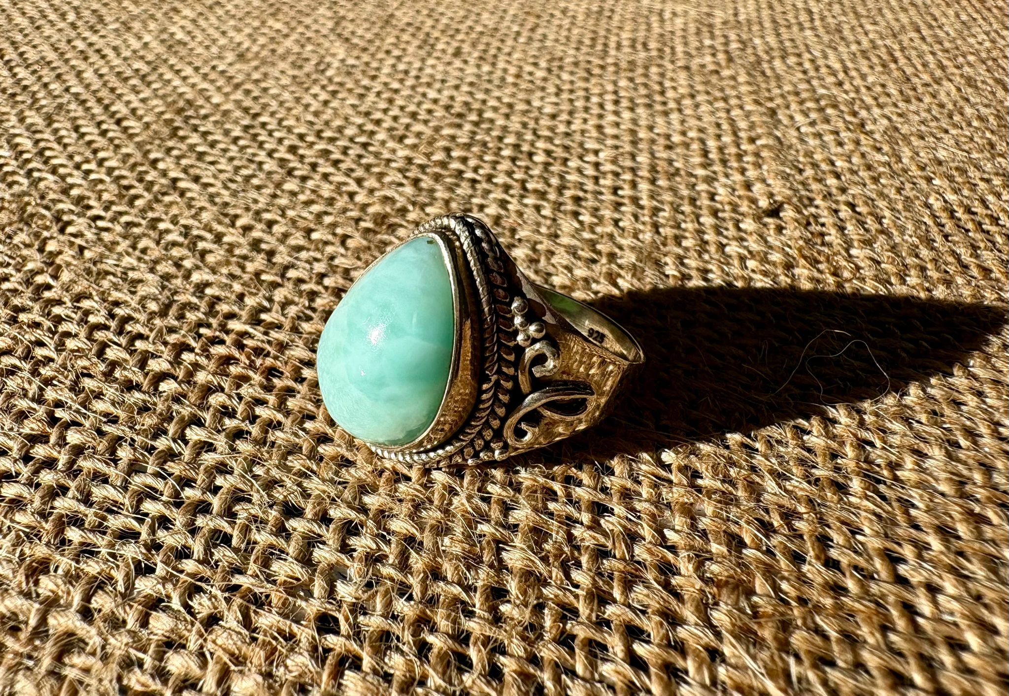 bague argent larimar