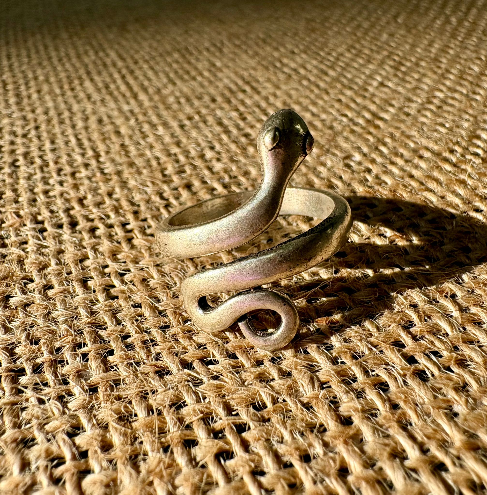 bague argent serpent