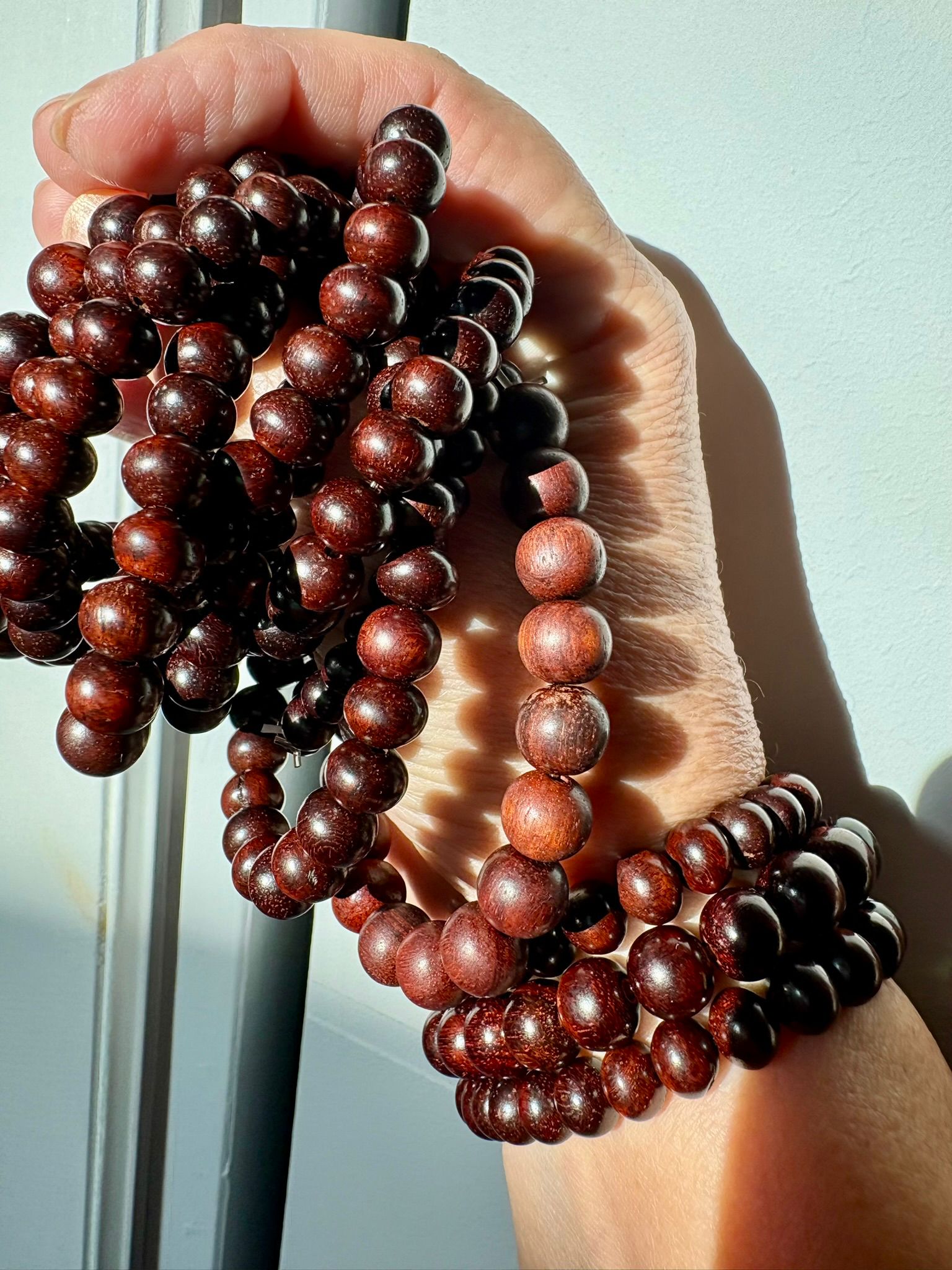 bracelet bois de santal rouge 6mm