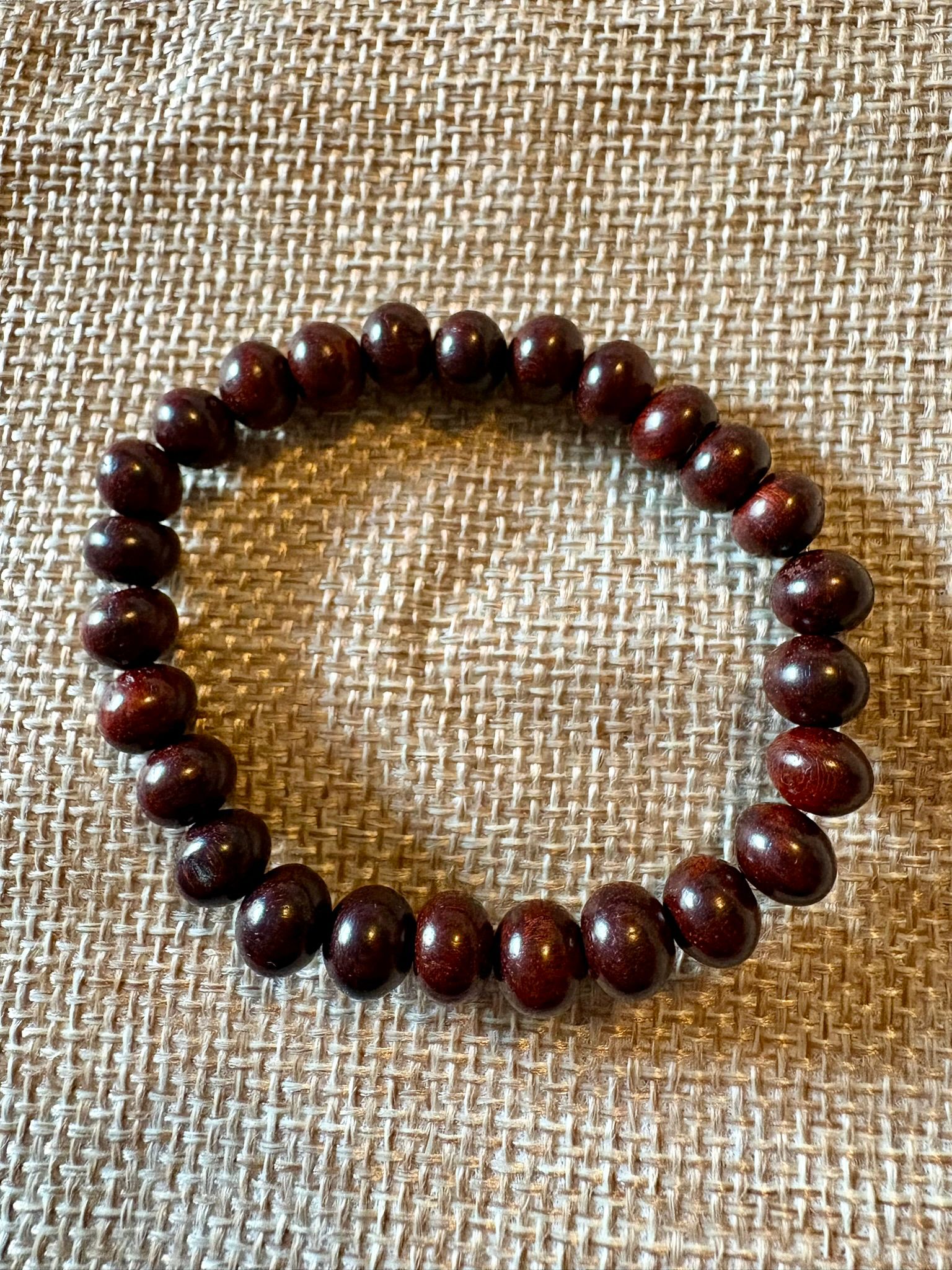 bracelet bois de santal rouge 6mm