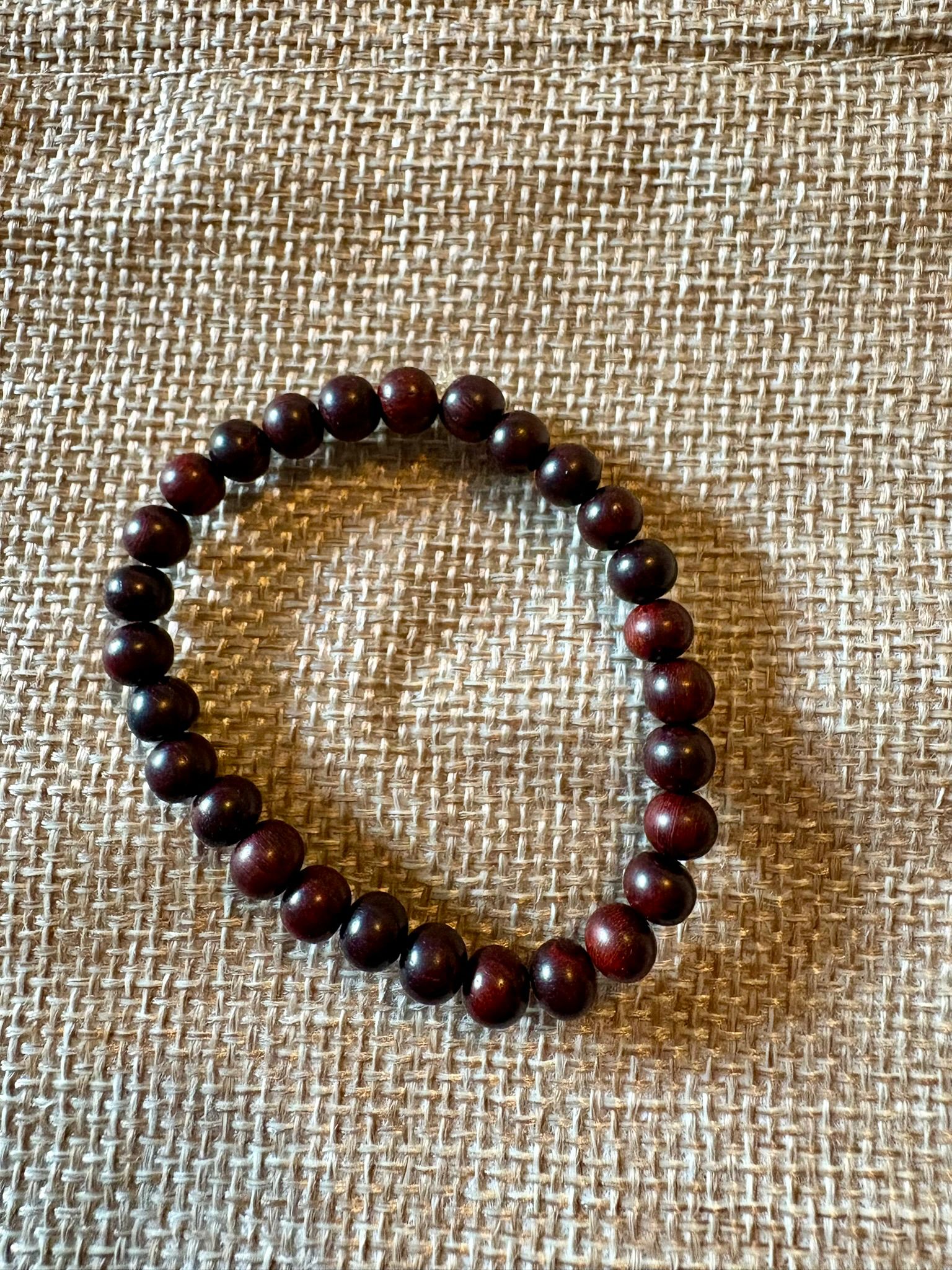bracelet bois de santal rouge 6mm