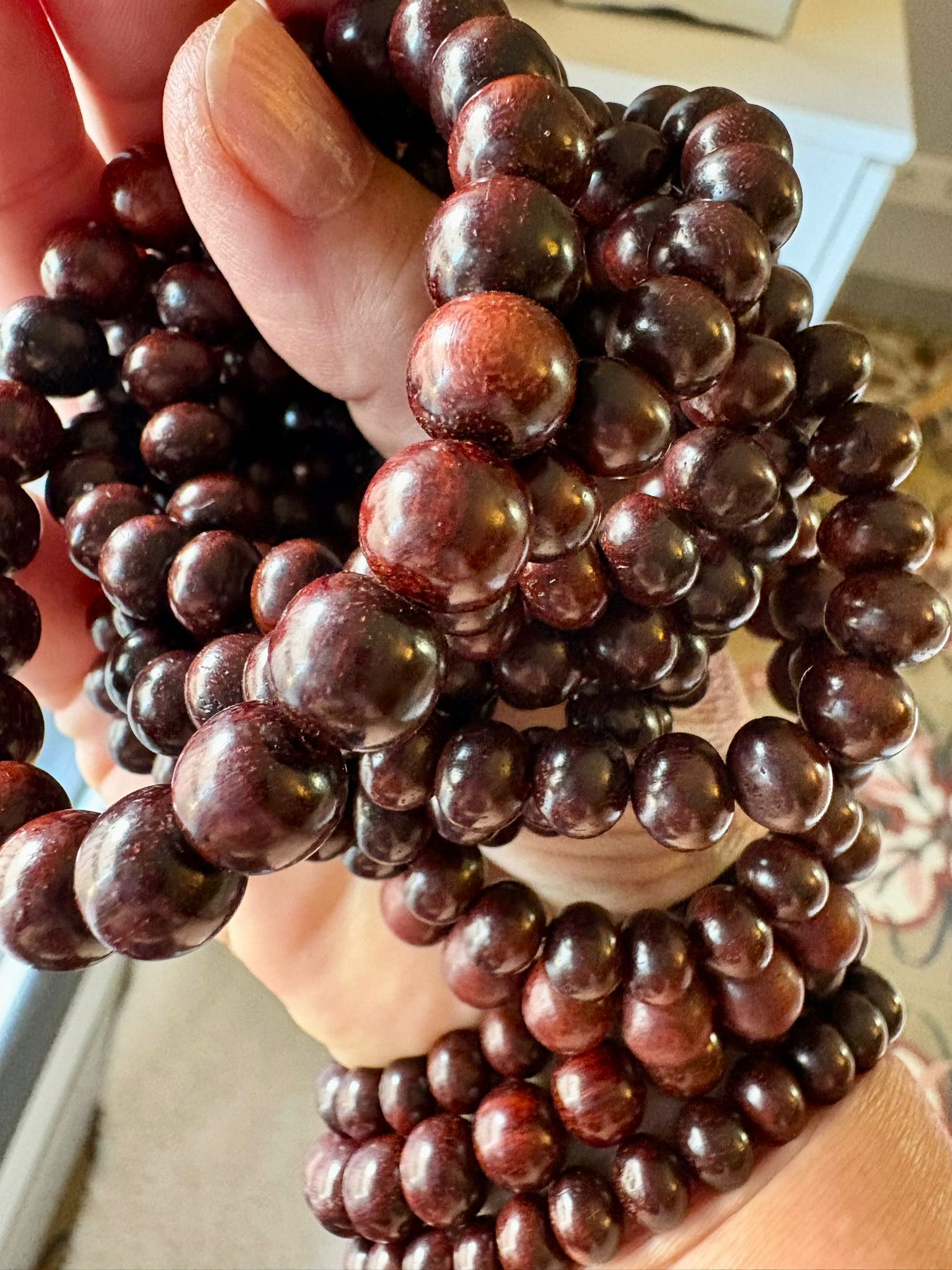 bracelet bois de santal rouge 6mm