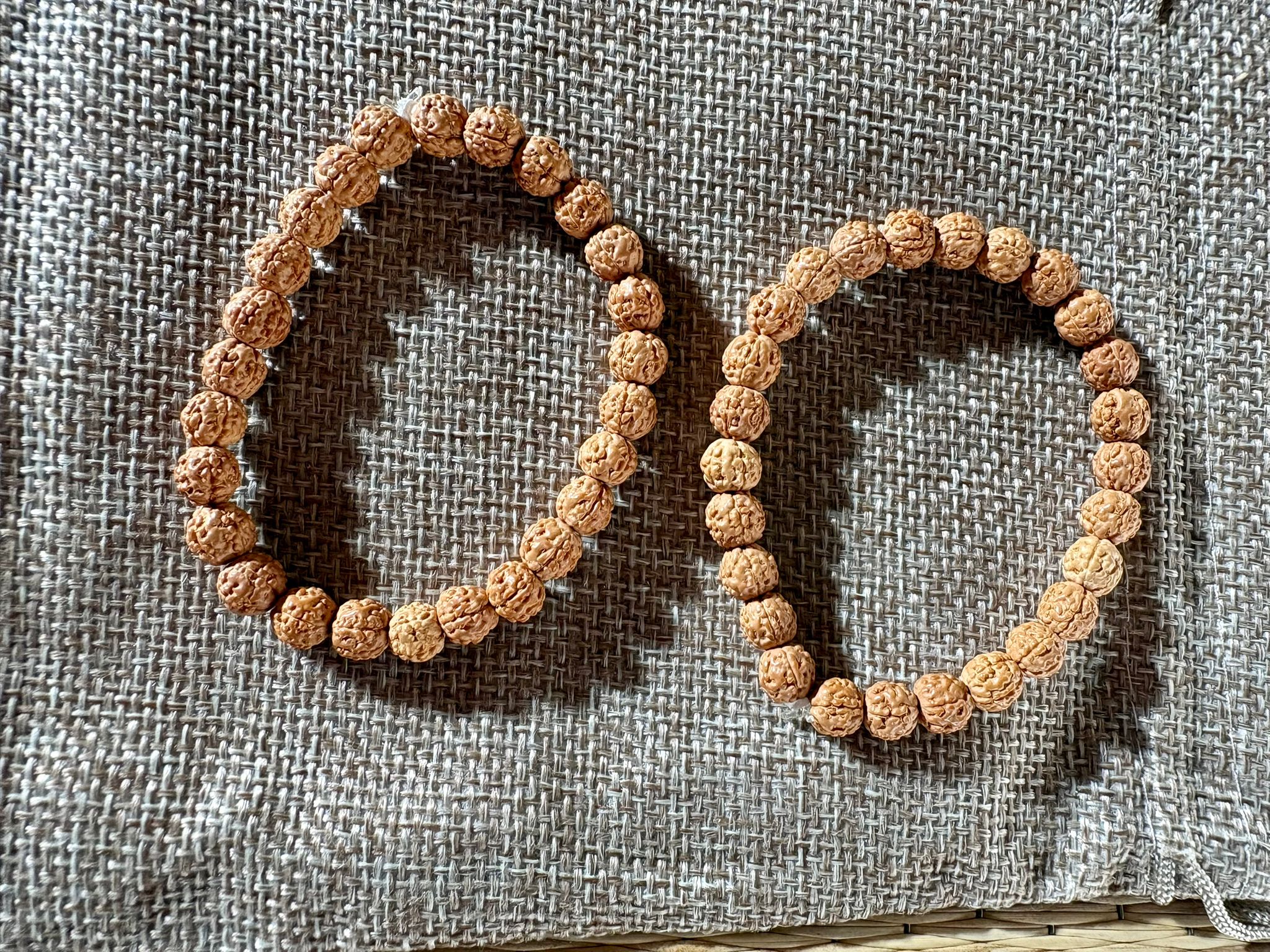 bracelets rudrakshas 8mm + 3 rudrakshas + om charms