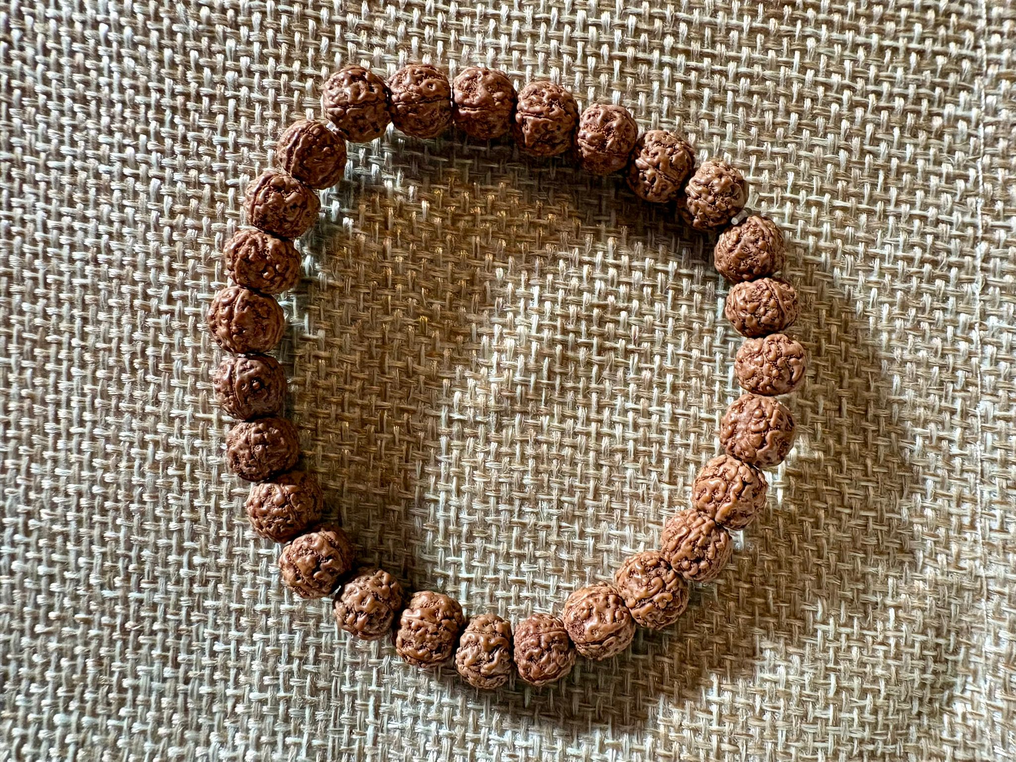 bracelets rudrakshas 8mm + 3 rudrakshas + om charms