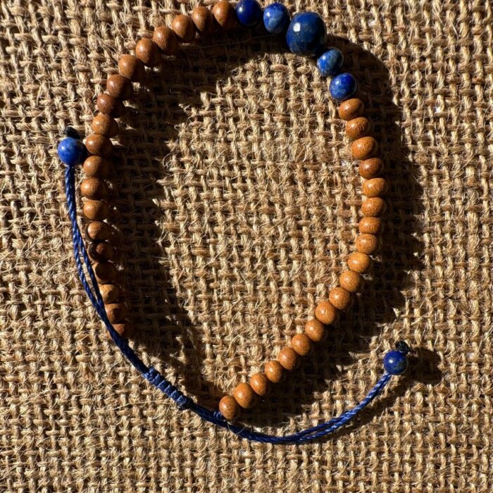 bracelet lapis lazuli & bois de santal