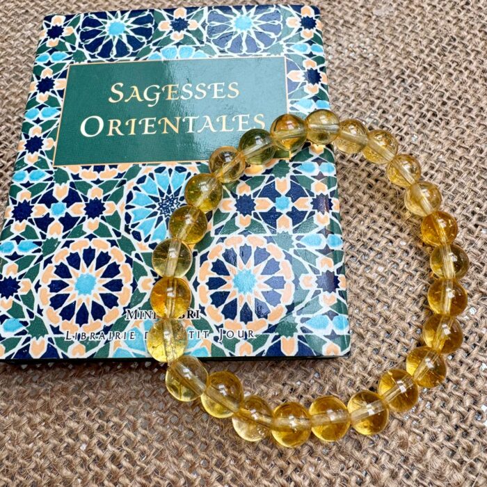 bracelet quartz rutile jaune 8 mm